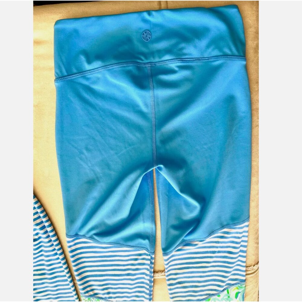 LILLY PULITZER ZANZIBAR BEACH HAPPY STRIPE JUSTINE HALF ZIP JACKET LEGGINGS XXS - Picture 9 of 15